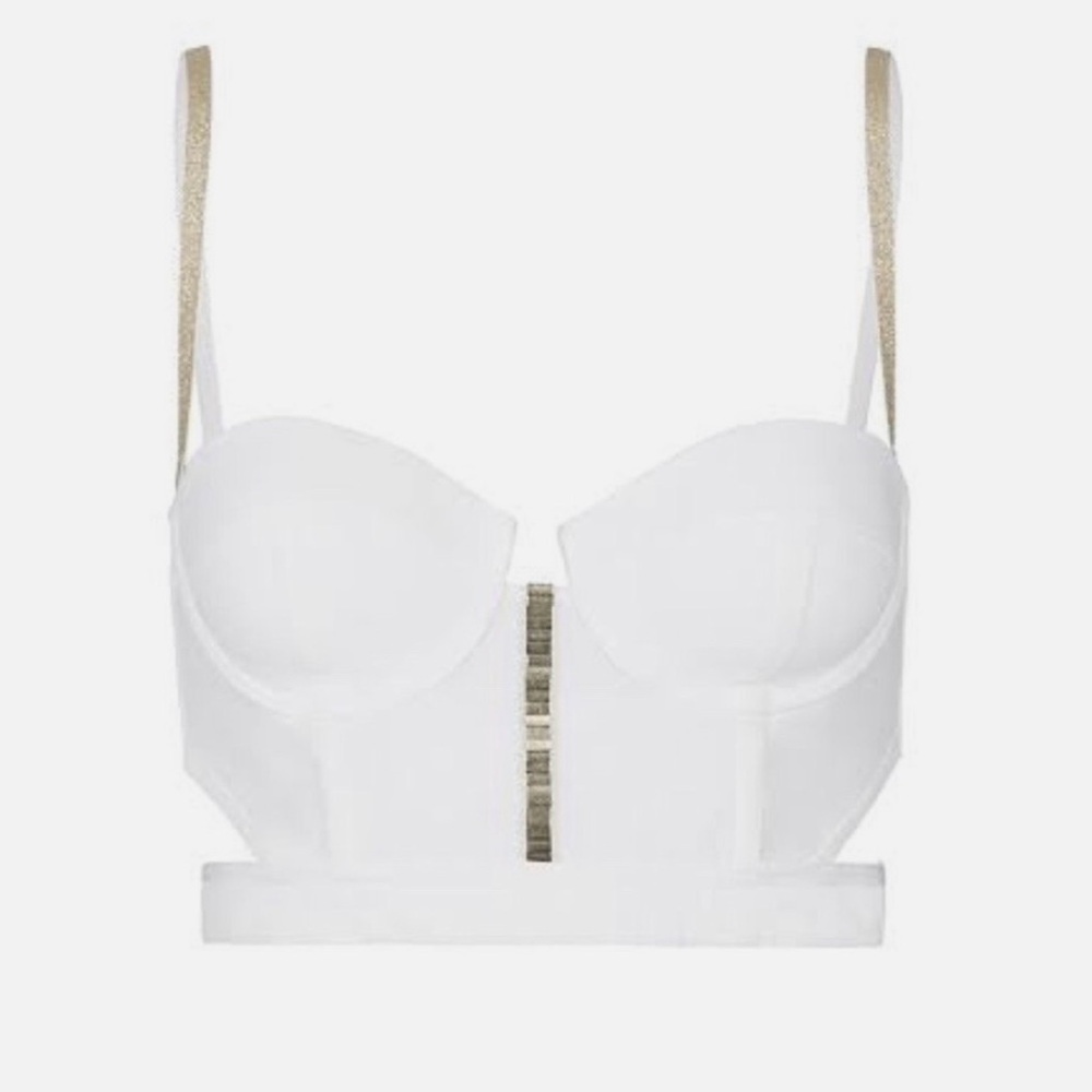 NWT Sass & Bide Give Love Bustier Top in Ivory size M